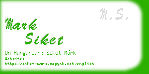 mark siket business card
